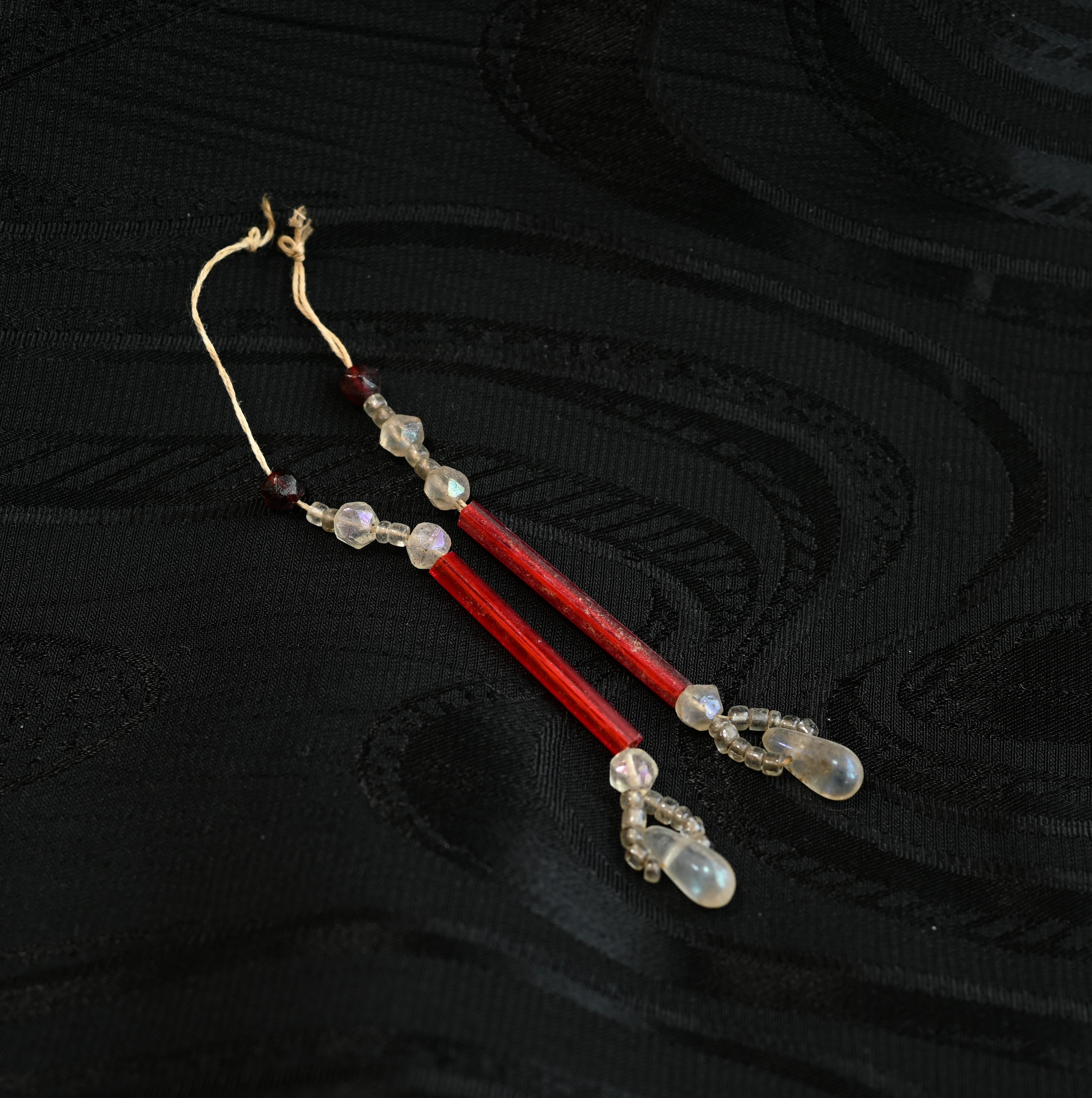 アンティークビーズ ビーズランプのパーツ 2個セットC1枚目の画像