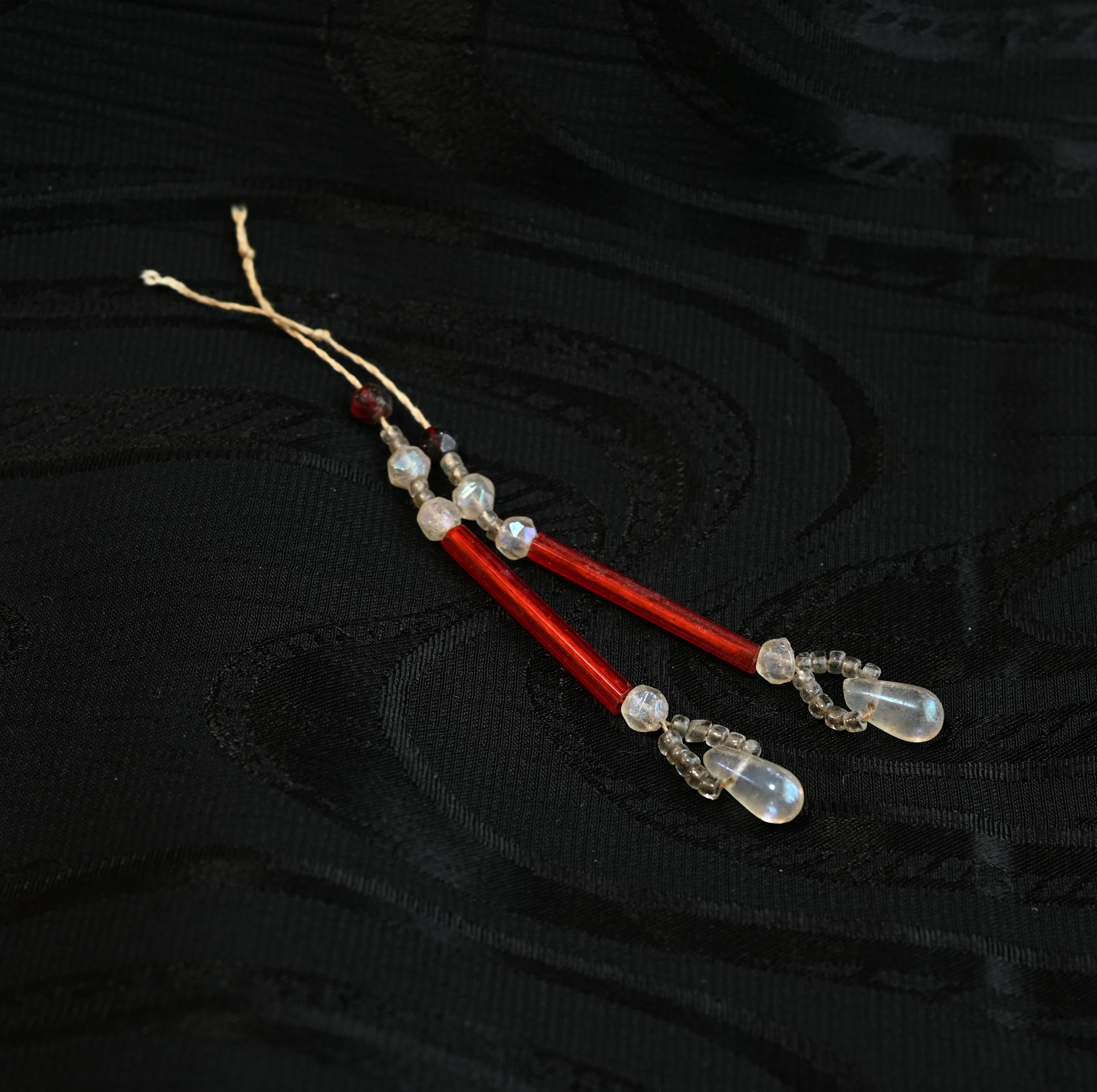 アンティークビーズ ビーズランプのパーツ 2個セットD1枚目の画像